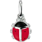The Jewelry Collection Zilver Gerhodineerde Hanger lieveheersbeestje 1320654