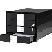 HAN IMPULS 1018-13 Ladebox Zwart DIN A4, DIN C4 Aantal lades: 3