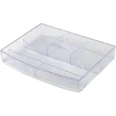 HAN -lade-inzetstuk, voor Impuls/systeembox Karma, 6 vakken, draaggreep, B 237 x D 180 x H 40 mm, transparant