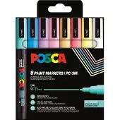 Posca PC-3M acrylmarkerset pastel (0,9 - 1,3 mm rond) 8 stuks