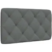 vidaXL Hoofdbordkussen 90 cm stof donkergrijs