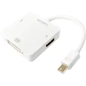 Logilink CV0045A HDMI Adapter [1x Mini-DisplayPort stekker - 1x DVI-bus 24+5-polig, HDMI-bus] Wit 15.00 cm