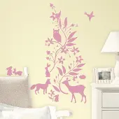 RoomMates Muurstickers Forest Friends - - Wall_stickers - Roze - Vinyl