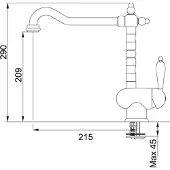 Franke Old England - Keukenkraan, koper 115.0028.208