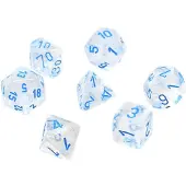 Chessex Borealis Polyhedral Icicle/light blue Luminary Dobbelsteen Set (7 stuks)