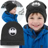 Marvel Comics Donkergrijze jongensmuts met Batman-logo / 52 cm