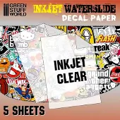 Green Stuff World GreenStuffWorld Decal Paper - Clear Waterslide Inkjet Decal Papier - 5xA4