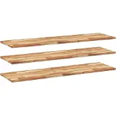 vidaXL Wandschappen 3 st zwevend olieafwerking 160x40x2 cm acaciahout