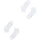 Esprit Fine Line 2-Pack slijtvast kwartlengte katoen multipack sokken dames veelkleurig - maat 35-38