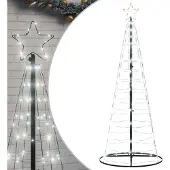 vidaXL LED-kerstboom 200 LEDs koud wit 180 cm