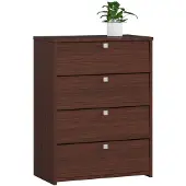 NORE Rubin Schoenenkast met 4 Kanteldeuren, 66 cm Breed - Wenge Kleur