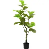 vidaXL Kunstficussenboom 30 blaadjes 125 cm groen