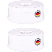 Westmark taartmatten, 2 stuks, elk Ø 30 cm, met handvat, kunststof, transparant, 342422E3