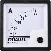 Voltcraft AM-72X72/1A: Analoog inbouwmeetinstrument, AM-72X72/1A, 1A, roterende schaal