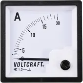 Voltcraft AM-72X72/15A: Analoog inbouwmeetinstrument, AM-72X72/15A, 15A, roterend ijzer
