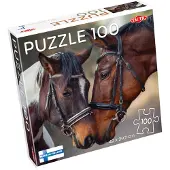 Tactic Puzzel - Paarden in Love - 100 Bakstenen - - OneSize - Puzzels