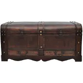 vidaXL Dekenkist 90x51x42 cm hout zwart