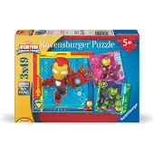 Ravensburger puzzel Iron Man & His Awesome Friends - Legpuzzel - 3x49 stukjes