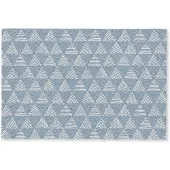 MuchoWow Deurmat 90x60 cm - Droogloopmat Driehoek - Blauw - Patroon - Strepen - Mat voor binnen - Schoonloopmat - Deurmatten met print - Inloopmat