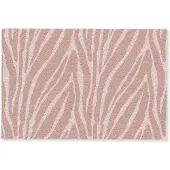 MuchoWow Deurmat 90x60 cm - Droogloopmat Lichtroze - Zebra - Patroon - Donkerroze - Mat voor binnen - Schoonloopmat - Deurmatten met print - Inloopmat