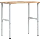 vidaXL Werkbank rechthoekig 100x60x(73-99,5) cm massief acaciahout