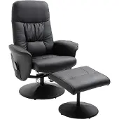 4Goodz Relaxfauteuil met massagestoel met voetenbank kunstleer -