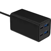 Gembird 4-poorts 65 W GaN USB PowerDelivery snellader, zwart
