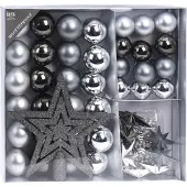 Ambiance 45-delige Kerstversieringset grafietkleurig