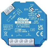 Eltako 61100903 Universele dimschakelaar Geschikt voor lampen: Halogeenlamp, Spaarlamp, Gloeilamp, LED-lamp Blauw