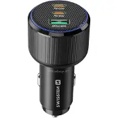 Swissten Autolader 95W - 2x USB-C PD + USB-A - Zwart