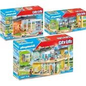 Playmobil 3-delige set Grote school + Sportschool + Klimaatwetenschap