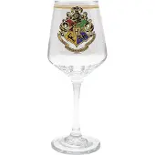Harry Potter Wijnglas - Hogwarts Crest - voor Geen - transparant - Maat Standard