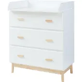 En.casa Luiercommode Sarievn met verschoonunit 100x80x53 cm wit []