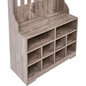 Beliani DENILIQUIM - Schoenenkast - Donkerbruin - Hout