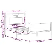 vidaXL Bedframe zonder matras hout gerookt eikenkleurig 80x200 cm
