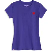 4PRESIDENT T-shirt paars Meisjes Stretchkatoen Ronde hals Effen - maat 116