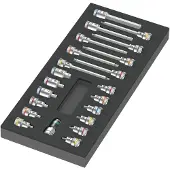 Wera 05150113001 9723 22-delige Zyklop B Bit- En Doppenset In Schuimstof Inleg - 3/8"