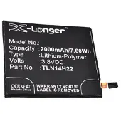 123accu Wiko TLN14H22 accu (2000 mAh, huismerk)