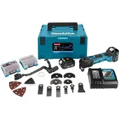 Makita DTM51RMJX3 18V Li-Ion Accu Multitool Set (2x 4.0Ah Accu) + 41 Delige Accessoireset In Mbox - Snelwissel