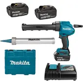 Makita DCG180RTEX 18V Li-Ion Accu Lijm- En Kitspuit Set (2x 5.0Ah Accu) Incl. Kokerhouder- En Worsthouder In Koffer