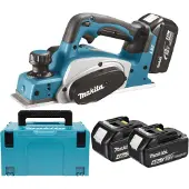 Makita DKP180RMJ 18V Li-Ion Accu Schaafmachine Set (2x 4.0Ah Accu) In Mbox - 82mm - 2mm