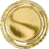 Party Deco Borden goud rond 23 cm (6stuks)