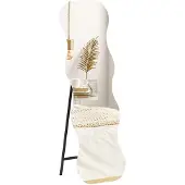 4Goodz Frameloze passpiegel 160x50 cm met houten voet golfvormig