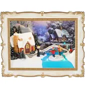 Luville Frame winter scenery battery operated l24,5xb10,5xh20 cm