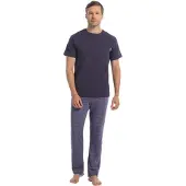 Ten Cate Pyjama set indigo check maat XL