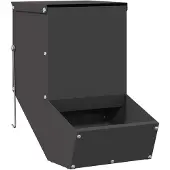 vidaXL Konijnenvoerbak Zwart 17,5 x 26 x 28,5 cm Koudgewalst Staal