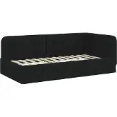 vidaXL Hoek Bed Frame Zwart 100 x 200 cm Stof