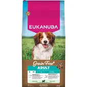 Eukanuba Hondenvoer Droog Grain Free Adult Small/Medium Lam 12 kg