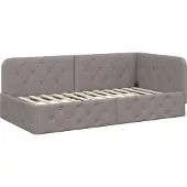 vidaXL Hoek Bed Frame Taupe 100 x 200 cm Stof