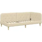 vidaXL Hoekbankframe, crème, 90 x 190 cm, met bekleding